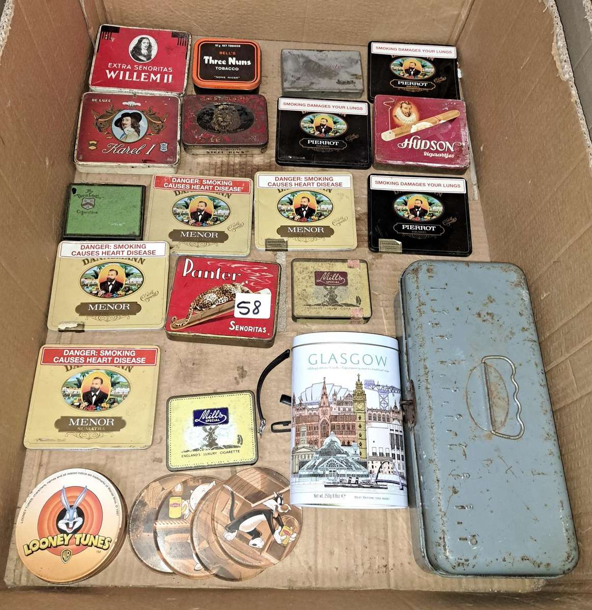 *POSSIBLE HIGH VALUE*LARGE LOT OF VINTAGE COLLECTION TINS*ONE BID FOR THE LOT*