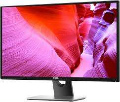 Dell SE2717H KYKMD 27" FHD 1080p Screen LED-Lit Monitor, ,Black with Silver Base and Back