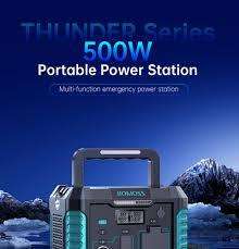 *ROMOSS THUNDER SERIES RS500 500W 400WH POWER STATION IN BOX WITH ACCESSORIES*