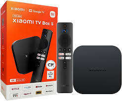 Xiaomi TV Box S with remote adapter, cable etc in box