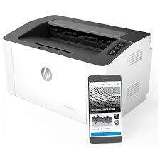 REFURBISHED HP LASER 107W WIFI PRINTER WITH TONER, POWER CABLE PRINTER CABLE