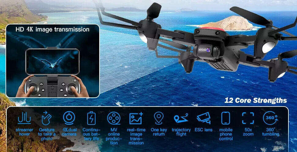 UAV S8000 4K HD Aerial Photography ESC Dual Aerial Camera Drone