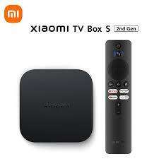 Xiaomi TV Box S with remote adapter, cable etc in box