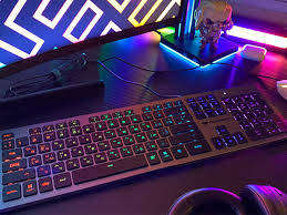 LOT OF 2x VANTAR AX BLACK Aluminum RGB Scissor-Switch Keyboard