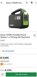Gizzu 155W Power Station with Power Cable