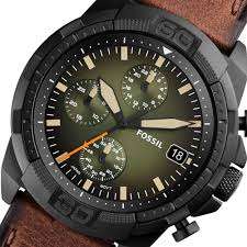 Fossil Men's Bronson Chronograph Luggage Eco Leather Watch - FS5856