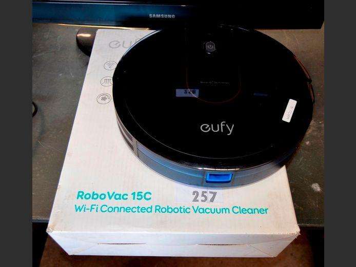 eufy Clean RoboVac 15C MAX WiFi Robot Vacuum Cleaner in box wih attachment in box