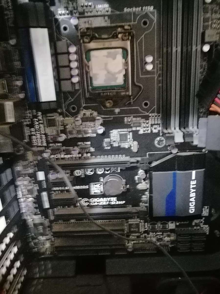 Corsair gaming PC box with Gigabyte motherboard and PSU. i5 CPU. Sold as is.