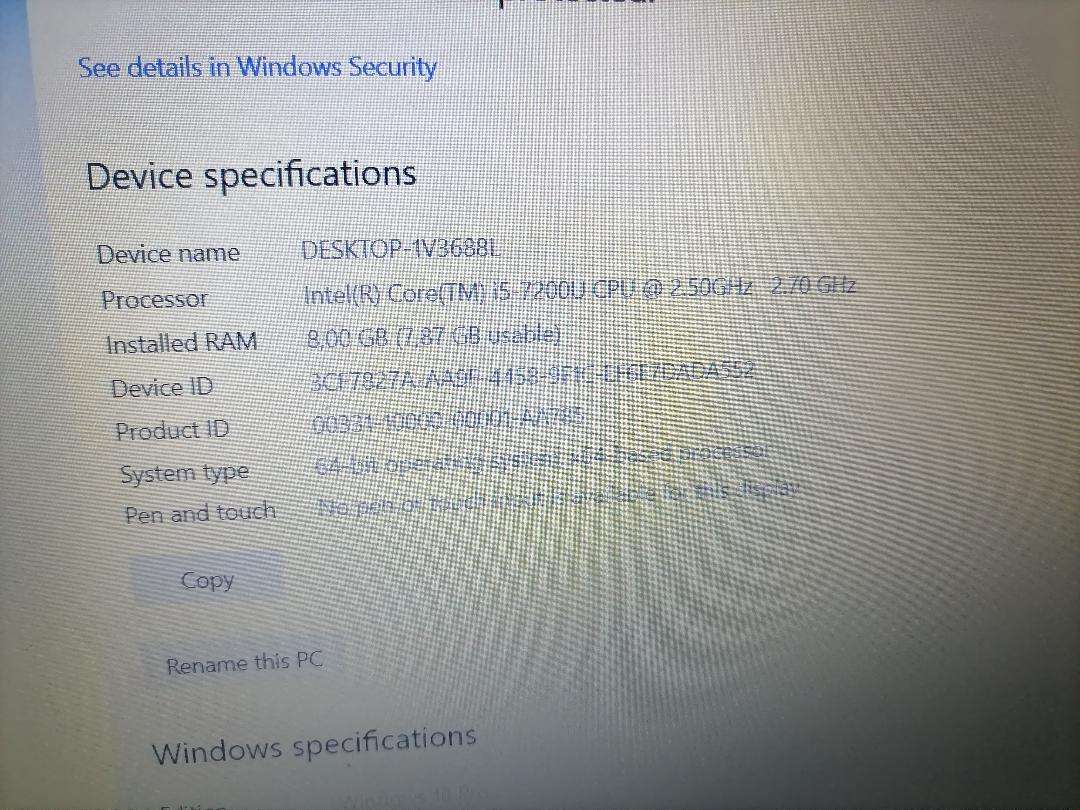 REFURBISHED i5 7TH GEN DELL VOSTRO 15 3000 SERIES, 2.5GHZ,8GB RAM,500GB HDD,W10/OFFICE,CHARGER*
