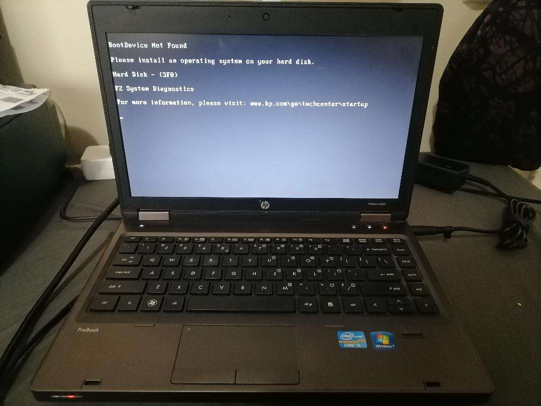 *HP PROBOOK 6360B I5 LAPTOP*1TB HDD**POWERS ON,NO HARD DRIVE DETECTED*