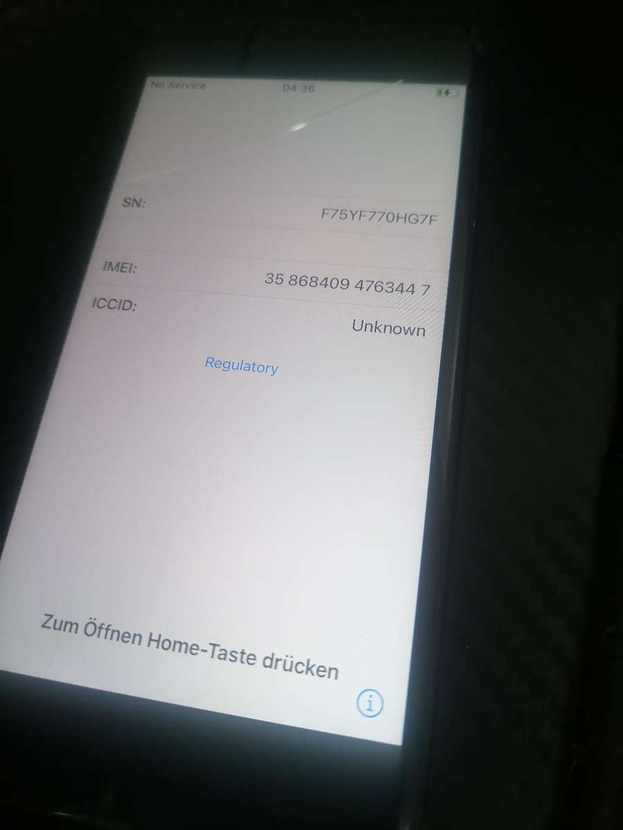 APPLE IPHONE 7 A1778 CELLPHONE. POWERS ON, SEAMS TO BE STUCK ON HELLO SCREEN**