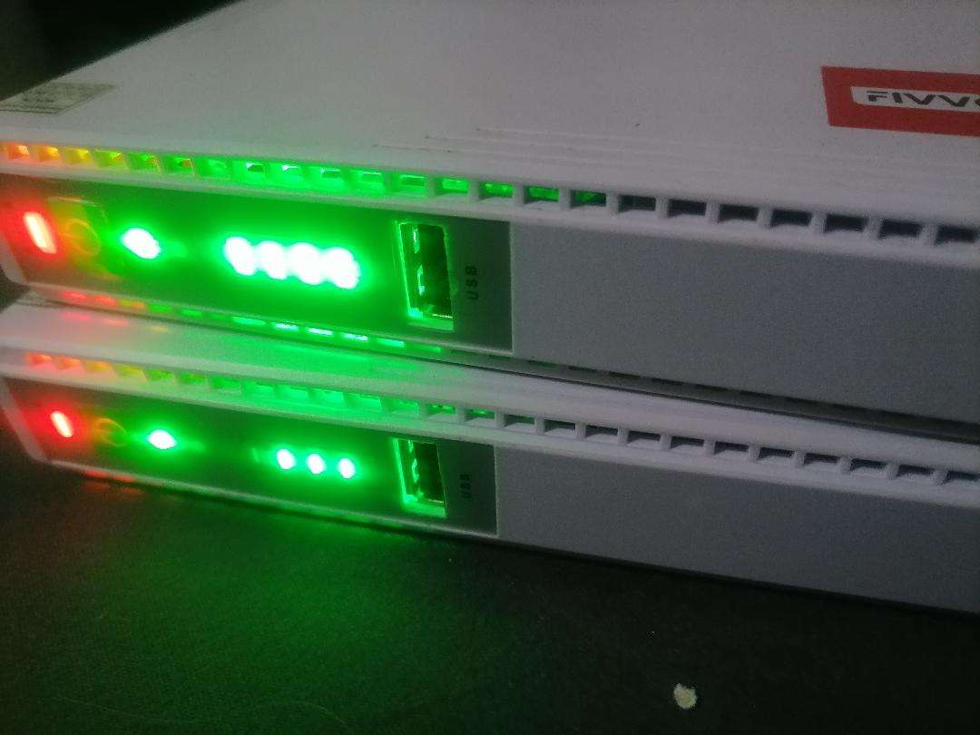 LOT OF 2 x FIVVO MINI UPS WITH USB PORT<CABLES ETC*WORKING*ONE BID FOR BOTH**