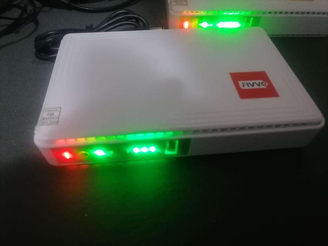 LOT OF 2 x FIVVO MINI UPS WITH USB PORT<CABLES ETC*WORKING*ONE BID FOR BOTH**