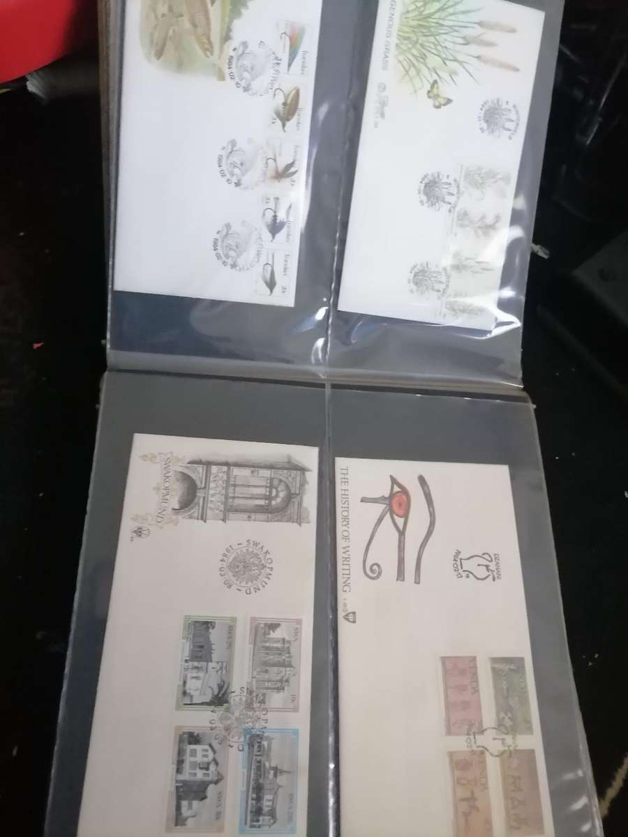 *POSSIBLE HIGH VALUE*LOT OF 115 FIRST EDITION SA STAMP/POSTCARDS IN FILE*LIKE NEW*FROM 1800s ON*