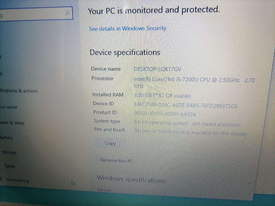 *DELL INSPIRON i5 7TH GEN. 8GB RAM, 1TB HDD, W10/OFFICE *ORIGINAL CHARGER*BATTERY 100%*