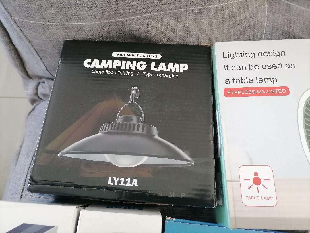 **LOT OF NEW ELECTRONICS*SOLAR MOTION ALARMS,CAMING LAMP,USB FAN,DIGITAL SCALE,TEMP/CLOCK*