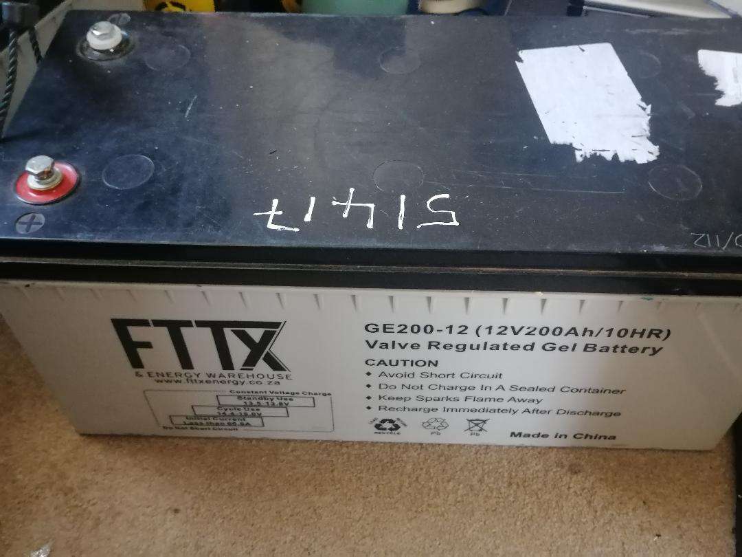 FTTX GE200 GEL DEEP CYCLE 200AH BATTERY