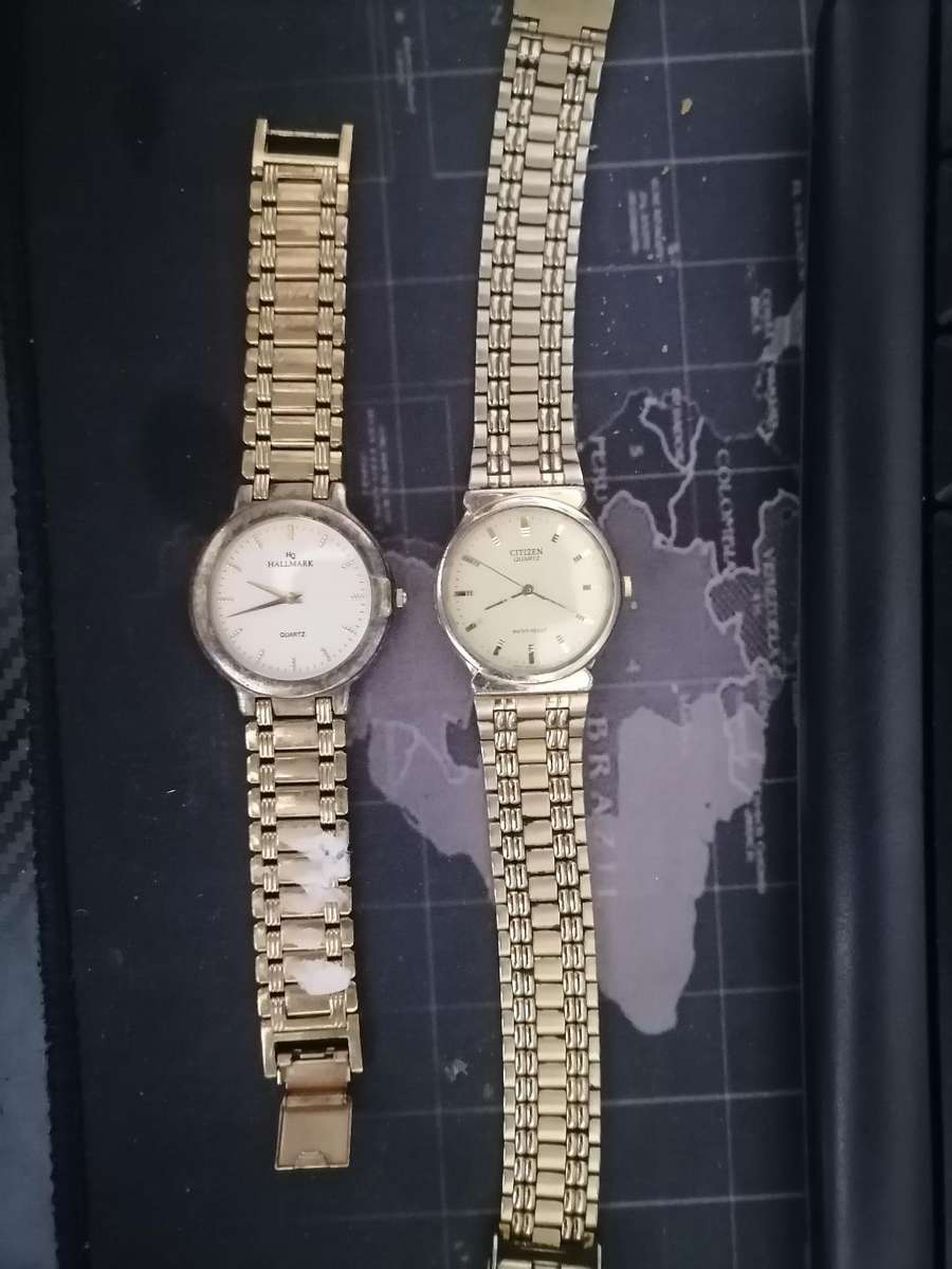 *LOT OF 2 X GOLD WATCHES*HALLMARK + CITIZEN*ONE BID FOR BOTH*POSSIBLE HIGH VALUE*