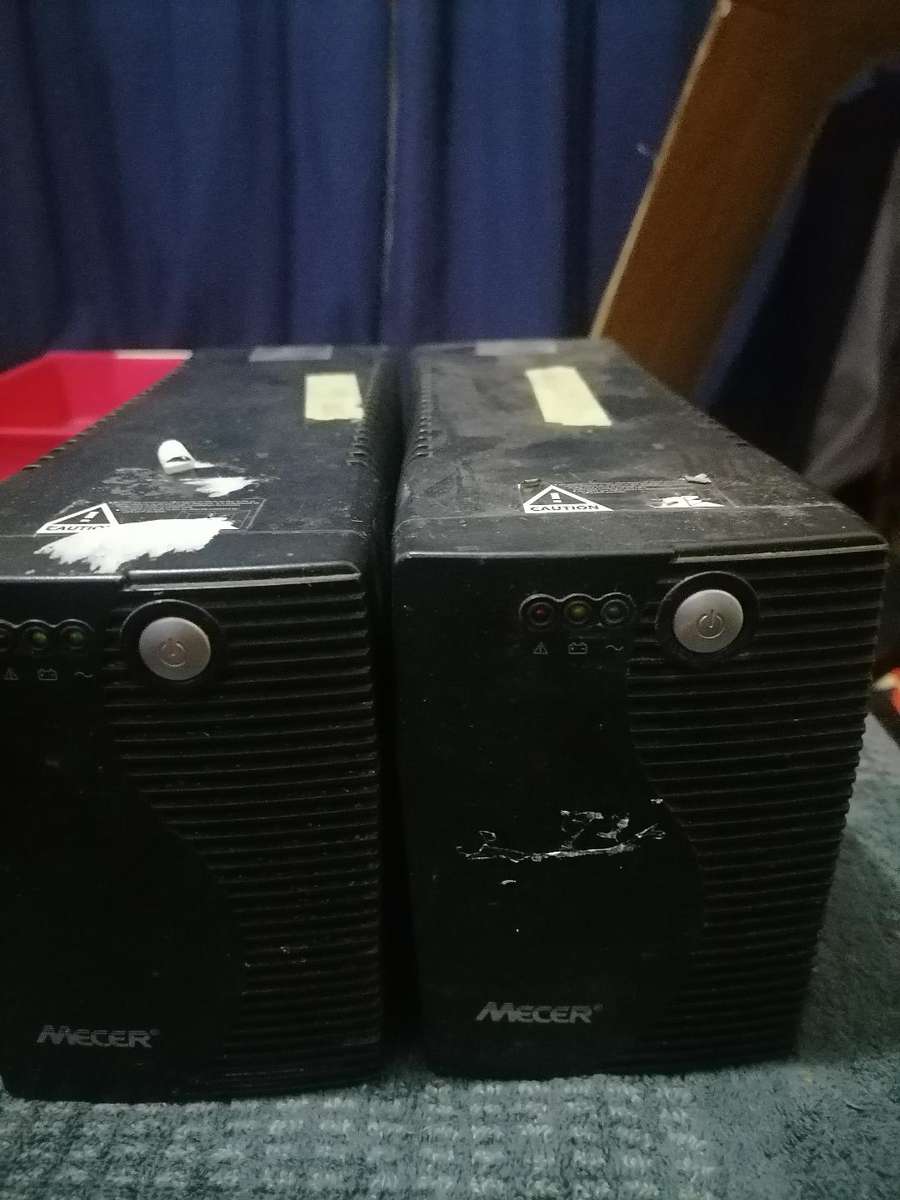 **2 X MECER 650VA UPS \TESTED WORKING*BATTERIES NOT INCL: ONE BID FOR BOTH