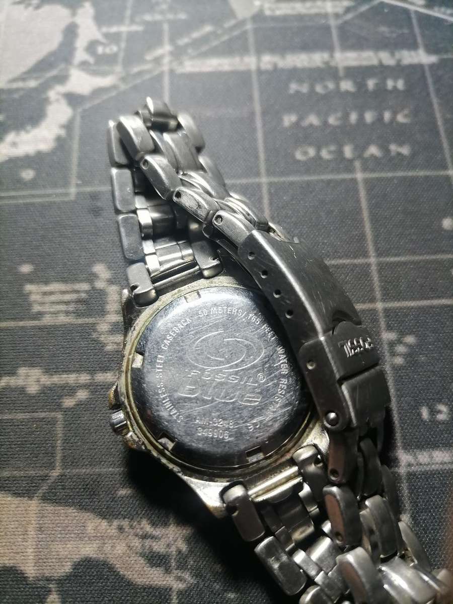 *FOSSIL BLUE WATCH*UNISEX*BATTERY NEEDS REPLACE**