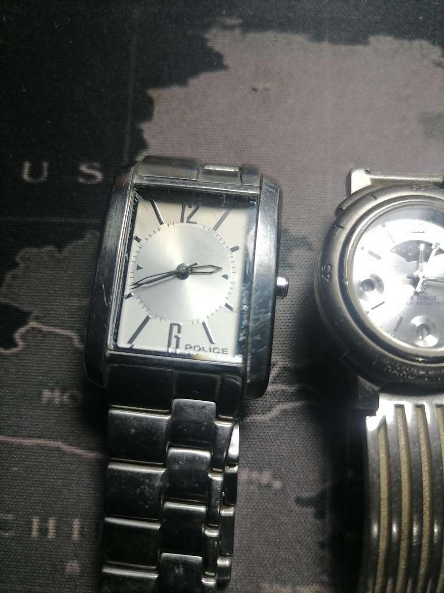 *LOT OF 3 WATCHES*CITIZEN ECO DRIVE+POLICE+DE LONGE*ONE BID FOR ALL 3*