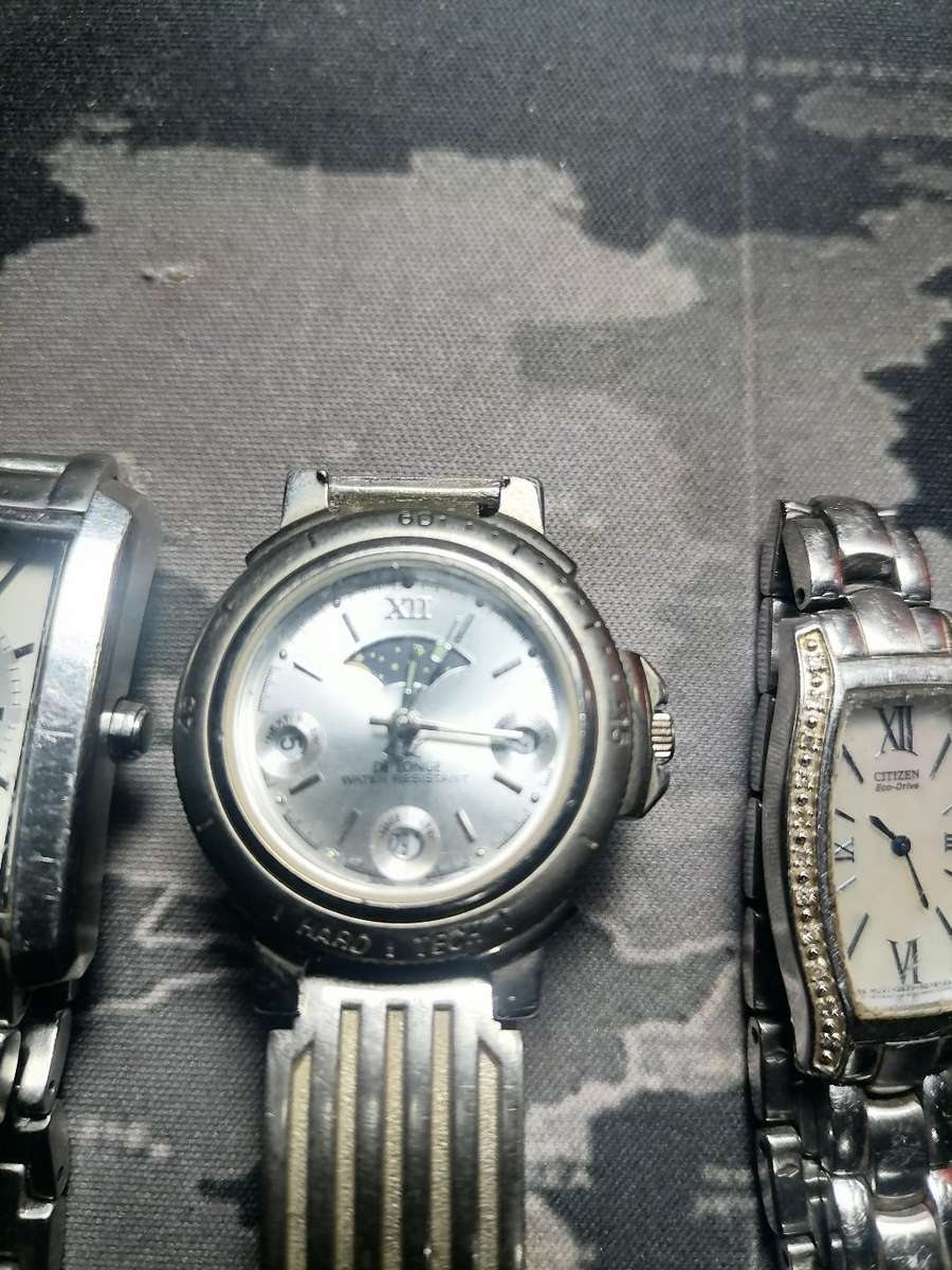 *LOT OF 3 WATCHES*CITIZEN ECO DRIVE+POLICE+DE LONGE*ONE BID FOR ALL 3*