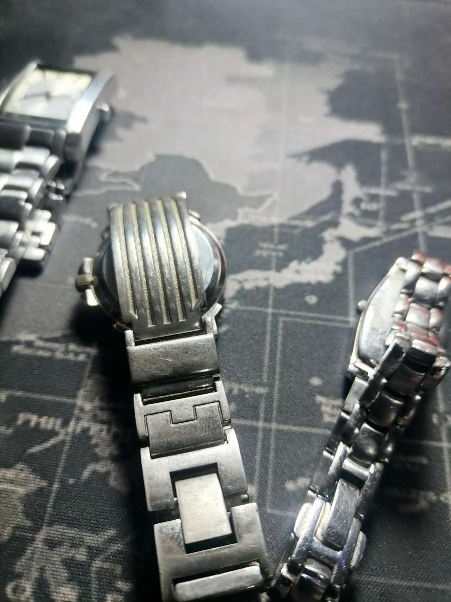 *LOT OF 3 WATCHES*CITIZEN ECO DRIVE+POLICE+DE LONGE*ONE BID FOR ALL 3*