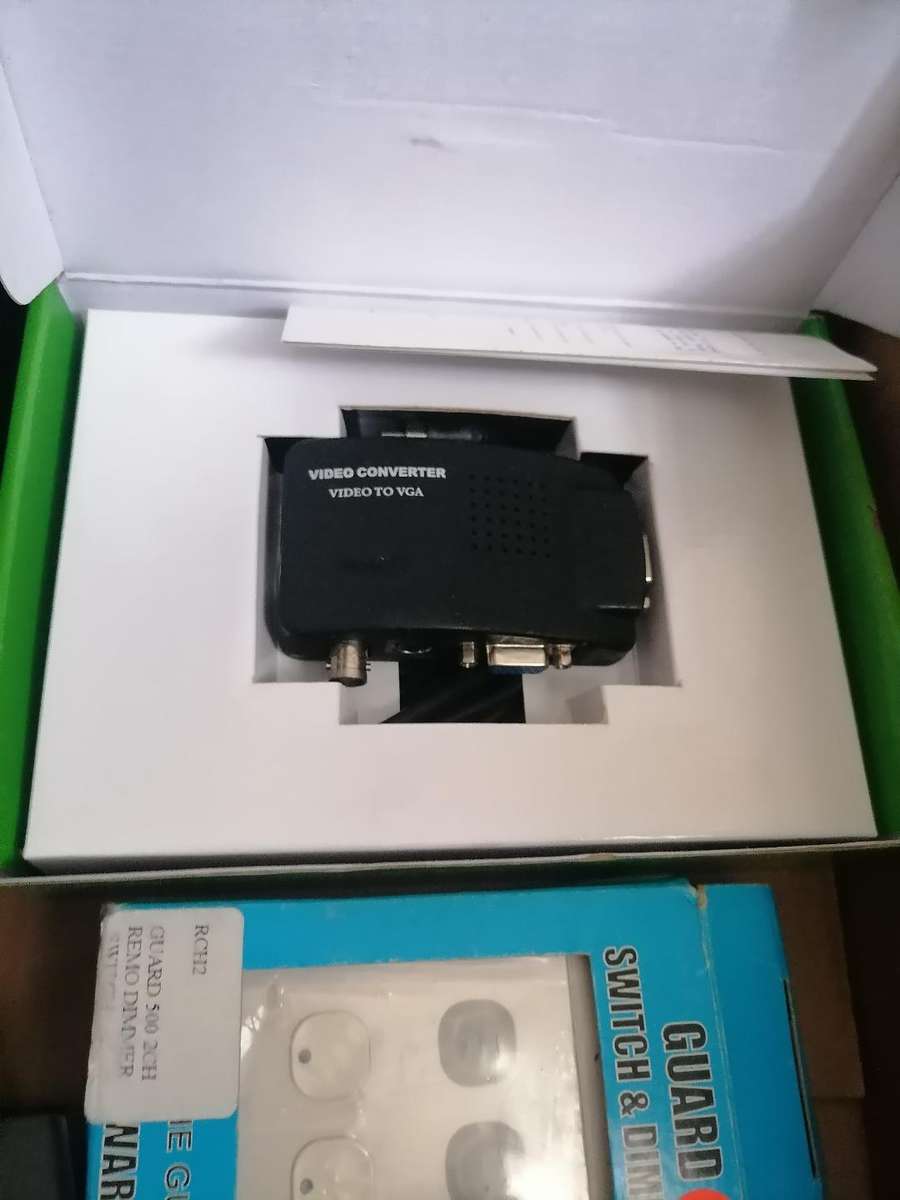 *LOT OF electronics*smart tv box,ups batteries,vga converters,ups,dimmer switch etc*sold as is