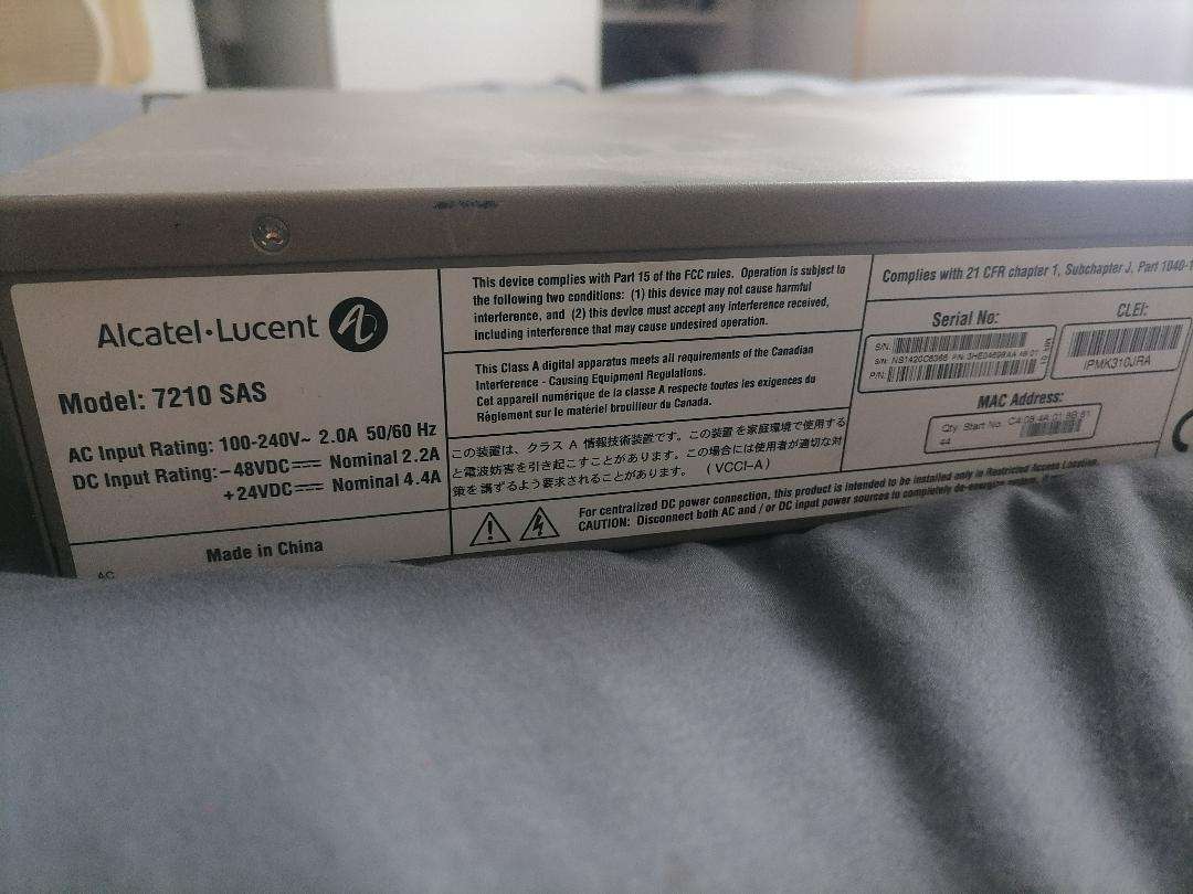 Alcatel Lucent 7210 SAS-E Service Access Switch 12SFP/12-TX