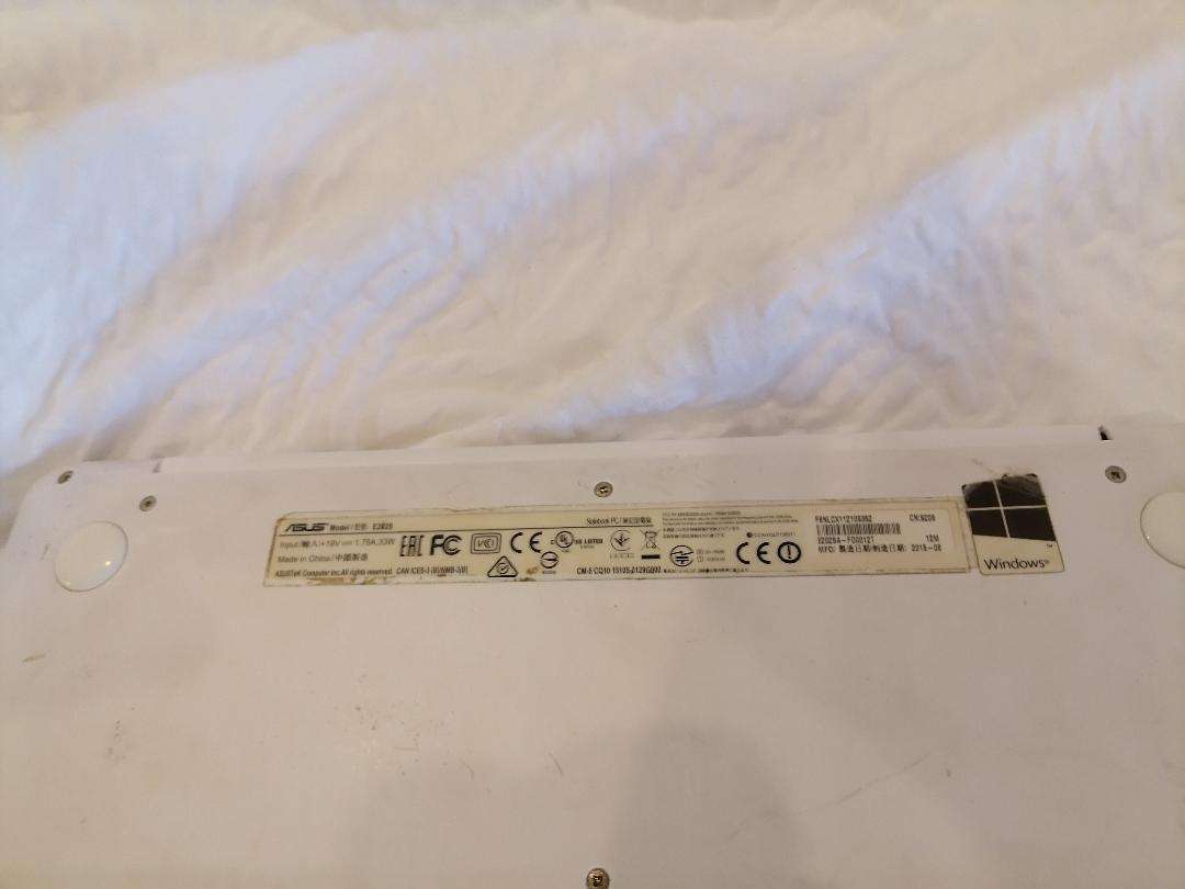 Asus E202S Laptop, No Charger, Not Tested, Sold As Is