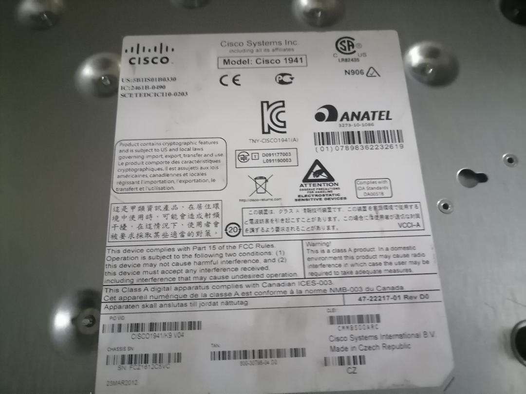 Cisco 1900 Series CISCO 1941 Integrated Service Router