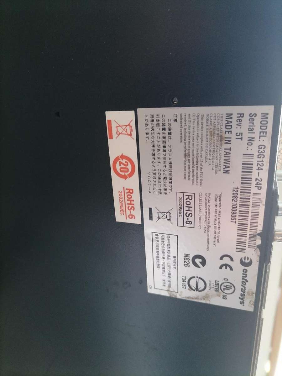 Enterasys G3G124-24 G3 Series Industrie Gigabit Switch