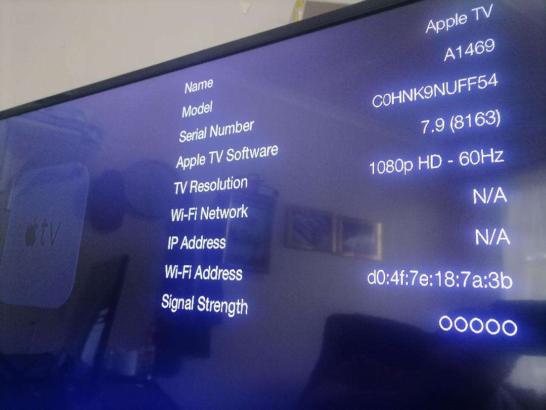 Apple A1469 TV Streaming Box with Remote and Cables