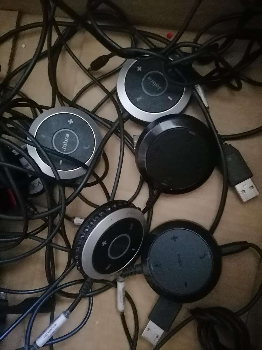 Bulk lot of 5 x defective Jabra Evolve 40 Headset with Mic+controller