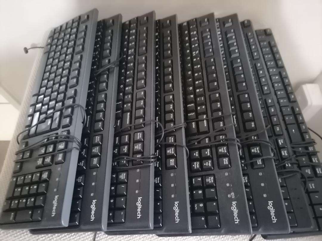 Lot of 8 x Logitech Keyboards