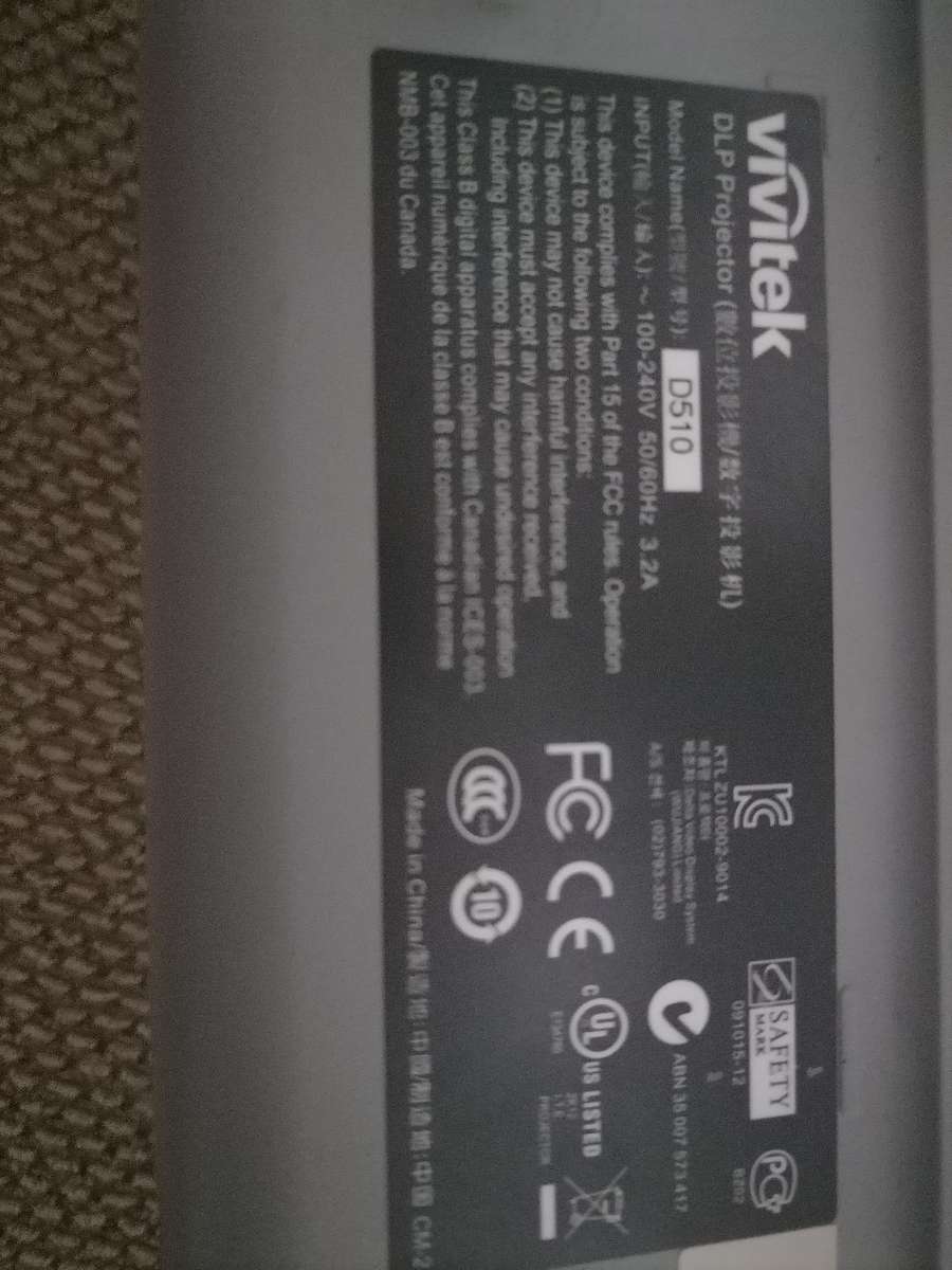 VIVITEK  D510HDMI 3D READY DLP PROJECTOR