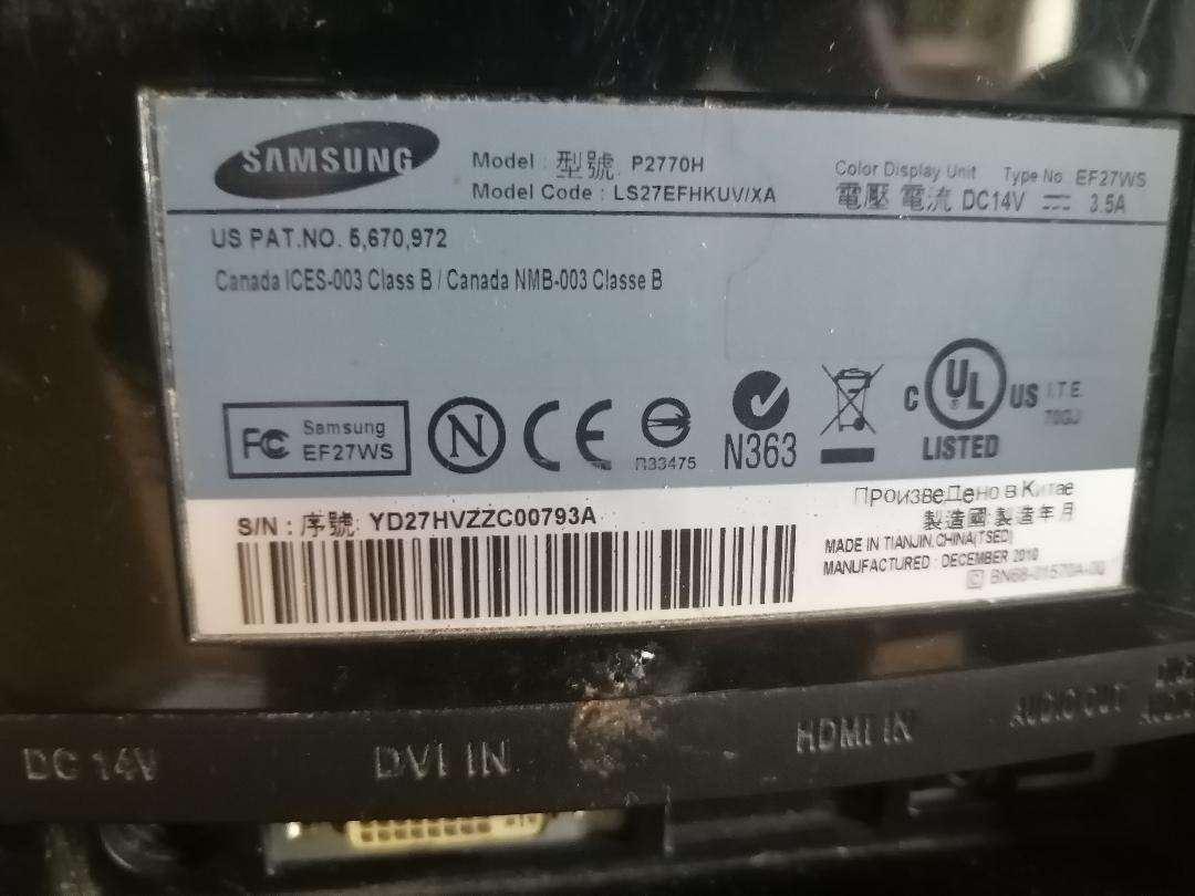 Samsung SyncMaster P2770H 27" Monitor