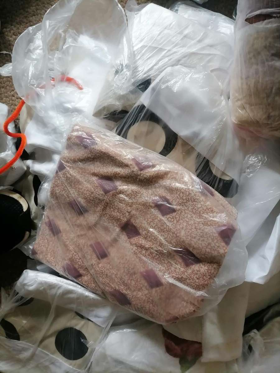 Bulk lot of pillow cases, curtains, etc. One bid for the lot.