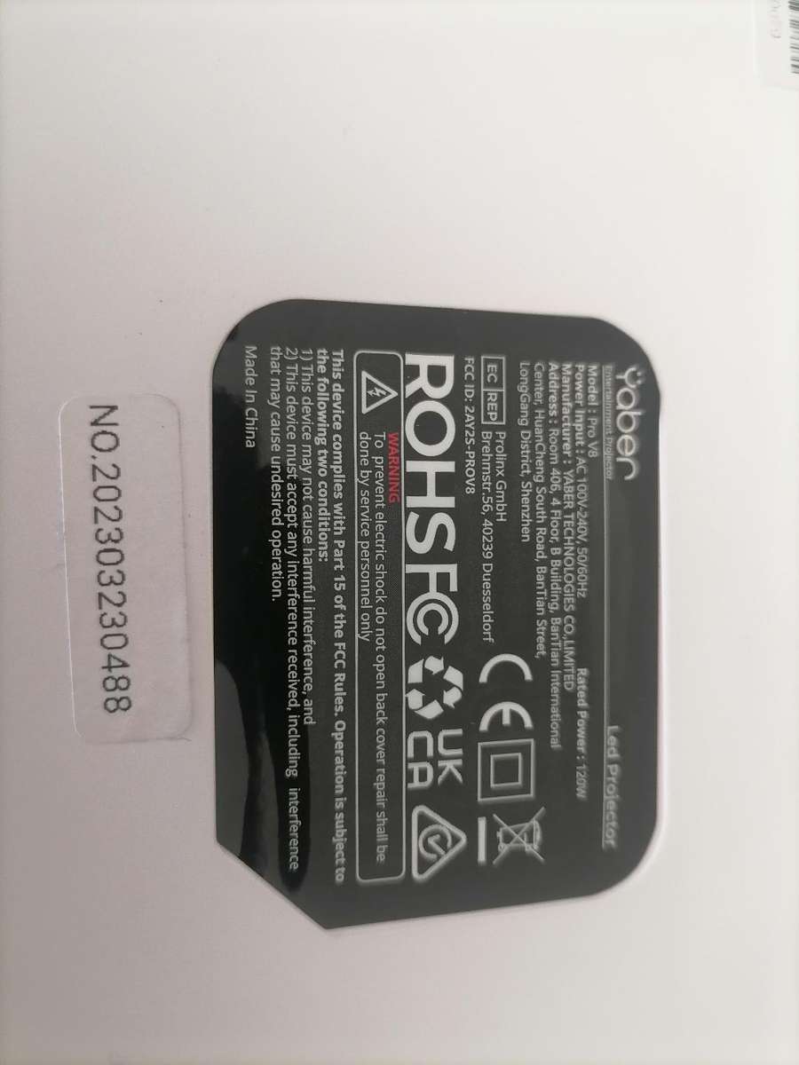 Defective YABER Bluetooth 5.0 Pro V8 1080P Native Projector with Wifi 6