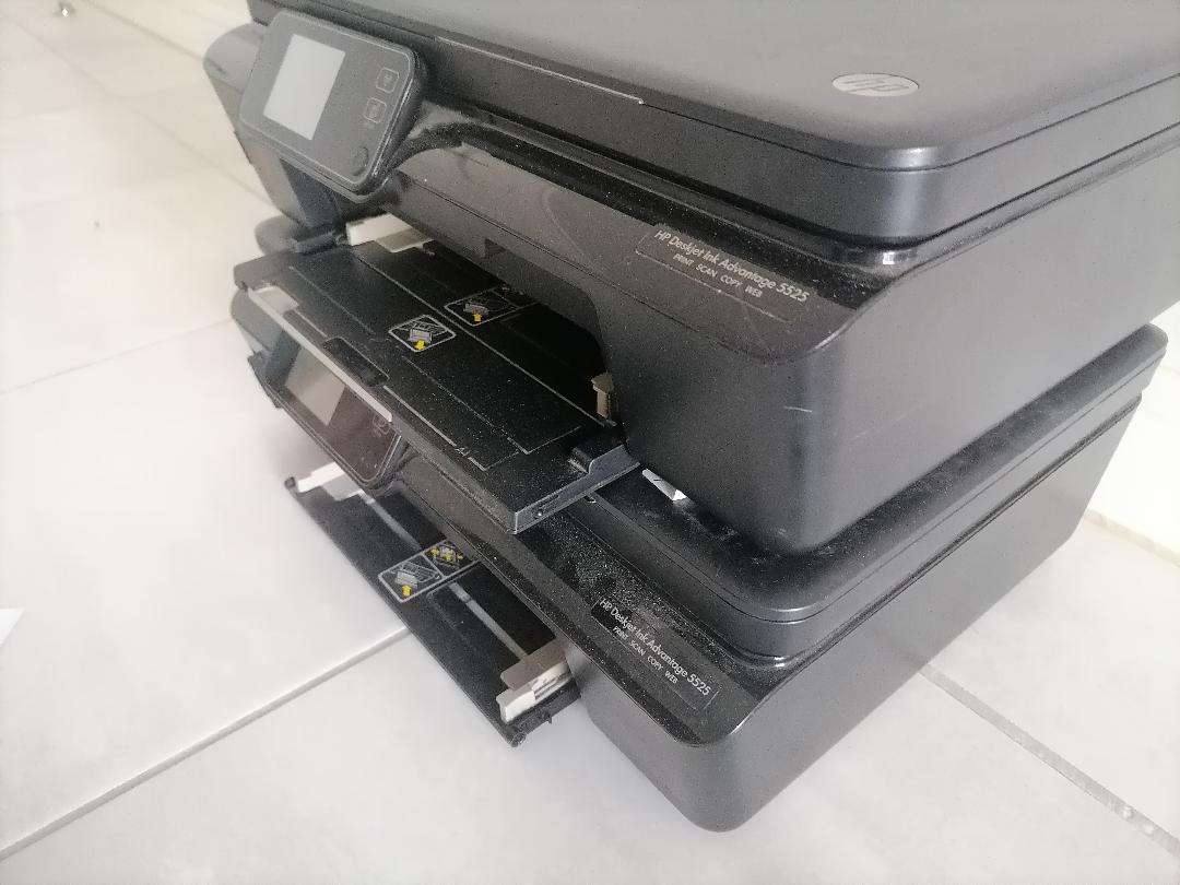 2 x HP Deskjet Ink Advantage 5525, untested, one bid for both