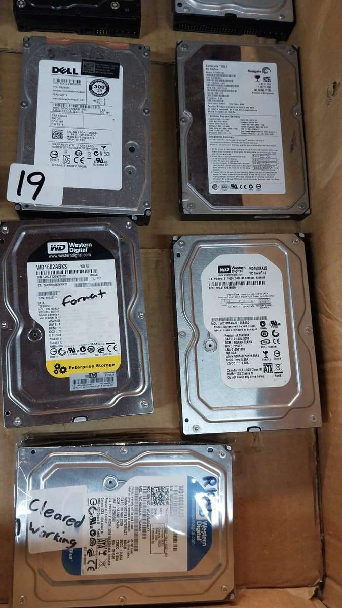 BULK LOT OF 18 HARD DRIVES*ONE BID FOR THE LOT*