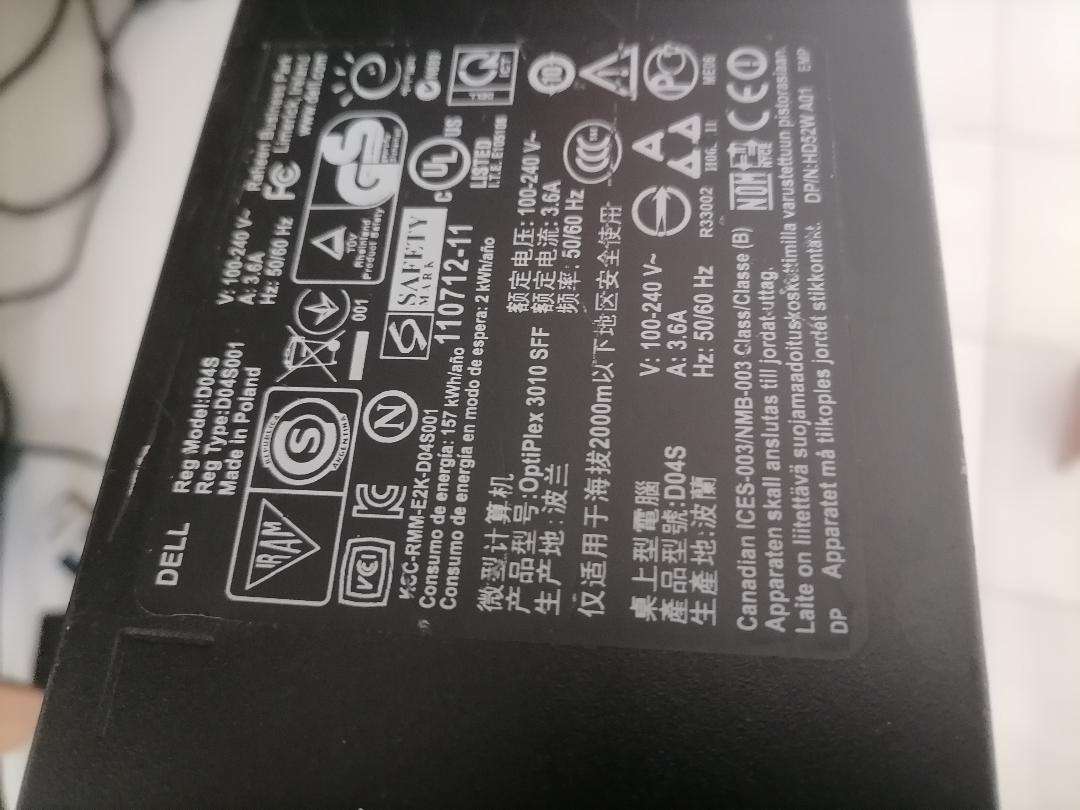 Dell Optiplex 3010 Mini PC and Screen