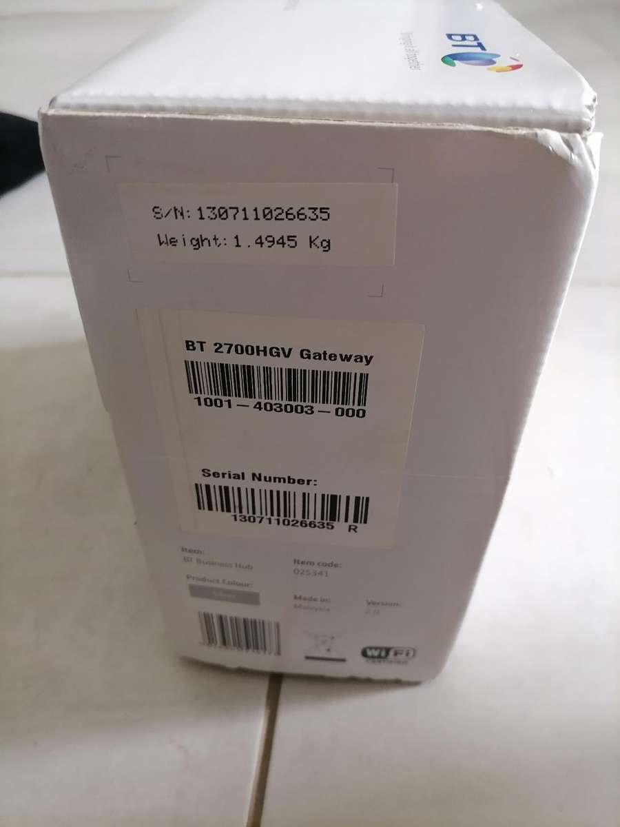 2Wire 2700HG-B 2700HGB 4-Port 10/100 Wireless G Router BT Wi-Fi Gateway