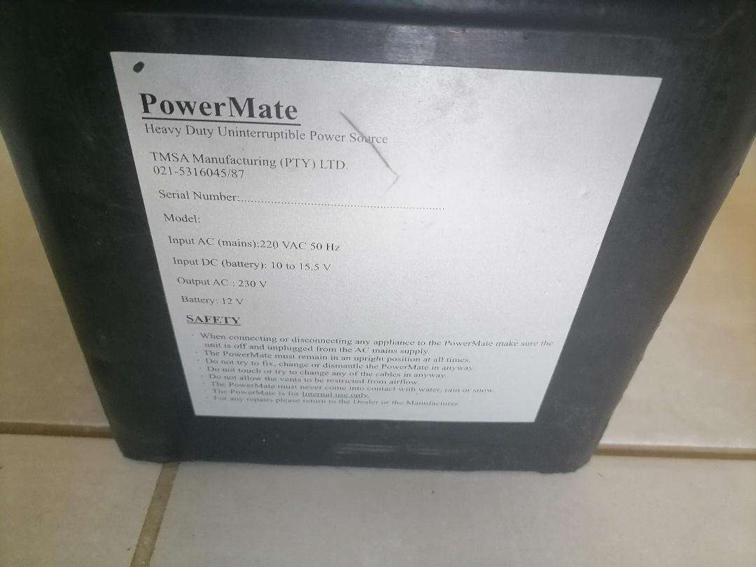 Powermate Inverter with Battery Box