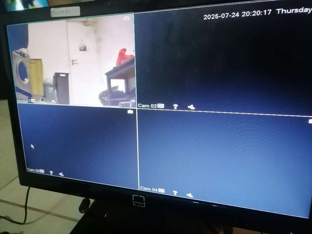 CCTV CAMERA SET UP*DVR,CAMERA,SCREEN,KEYBOARD,MOUSE