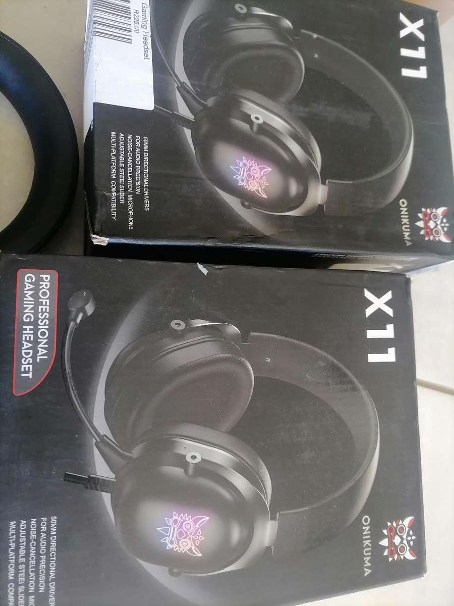 2 X ONIKUMA X11 Wired Headset Stereo Gaming Headphone RGB Luminous 3.5mm