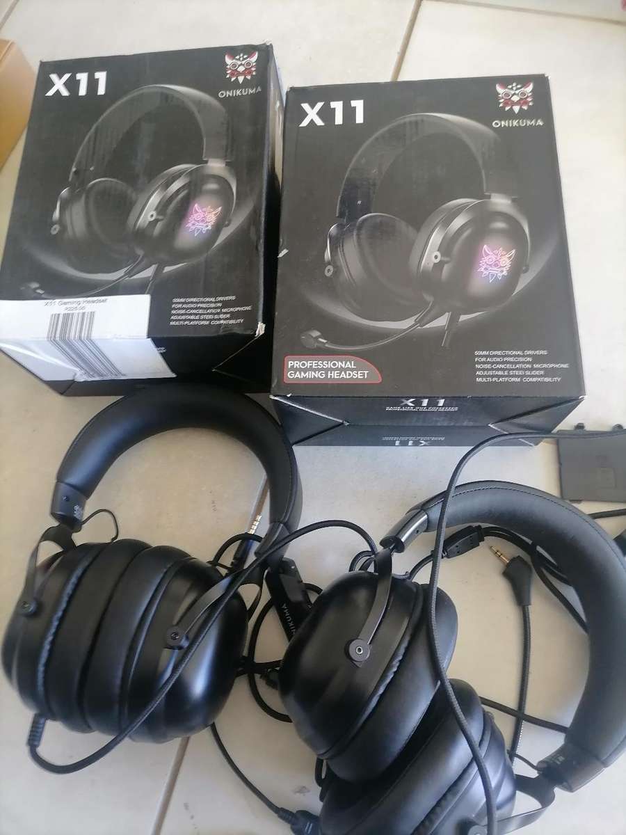 2 X ONIKUMA X11 Wired Headset Stereo Gaming Headphone RGB Luminous 3.5mm