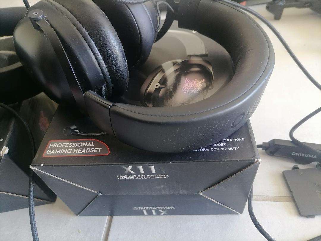 2 X ONIKUMA X11 Wired Headset Stereo Gaming Headphone RGB Luminous 3.5mm