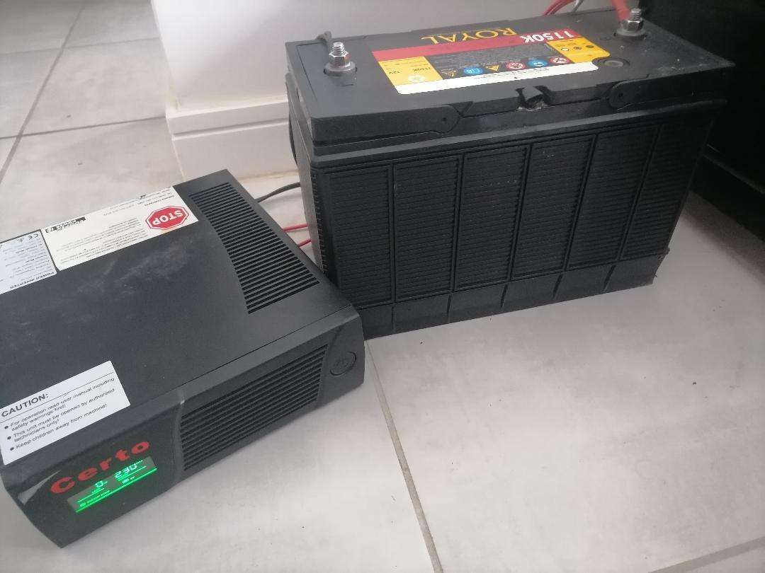certo ep1100 inverter with Royal 1150k 12v battery