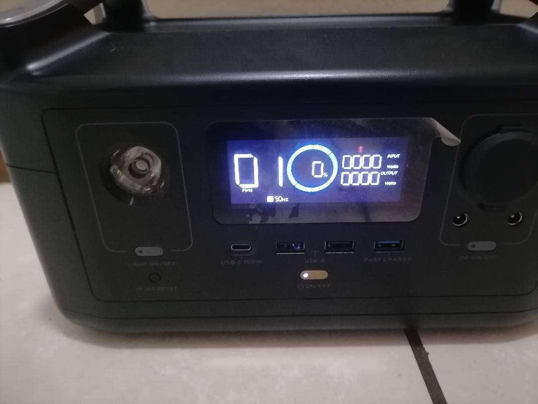 EcoFlow RIVER 288Wh Portable Power Station (warning flashing)